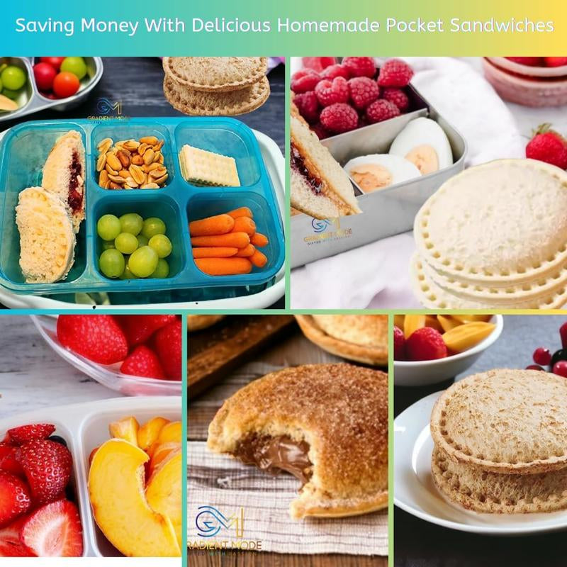 Homedale Sandwich Cutter Sealer for Kids DIY Decruster Uncrustables Maker for Boys Girls Lunchbox Bento Box Bread Cutter Breakfast Sandwich Maker Red