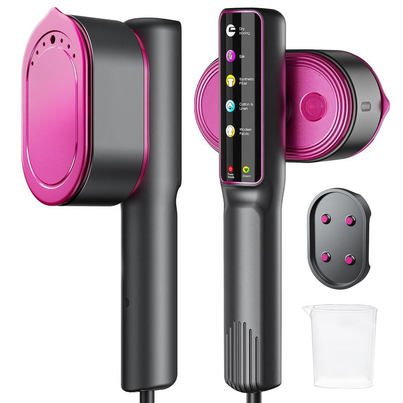 Garment Steamer for Clothes Portable Travel Iron 1200W 2-In-1 13S Heat up LED Display 5 Modes Ceramic Panel 110Ml Tank Home & Travel New Year Gift