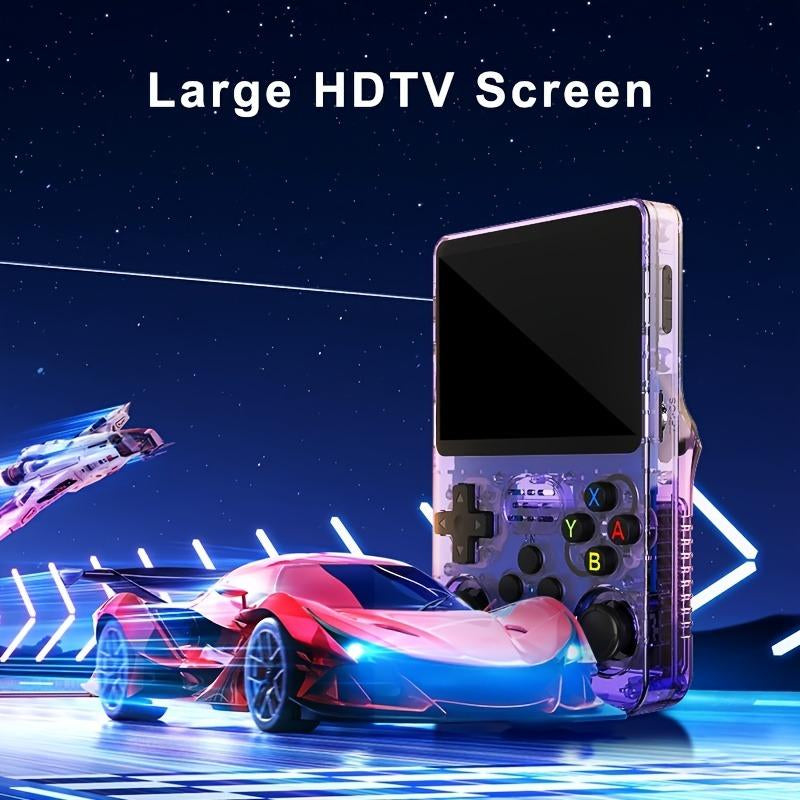 WUDS R36S Retro Video Handheld Game Console with 4K HD 3.5-Inch IPS Screen, 3000Mah Battery, 32G+64G TF Card, and 16,000+ Games
