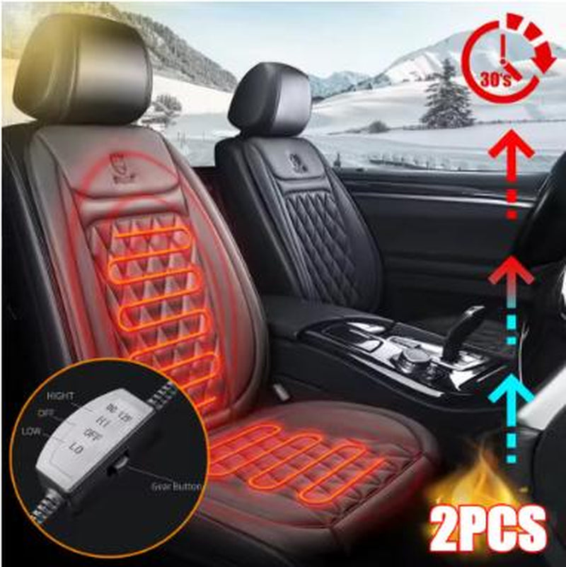 Winter Heated Car Seat Cover 12V Heating Warmer Car Seat Cushion Auto Universal Car Seat Protector Cloak Cover Pads Set