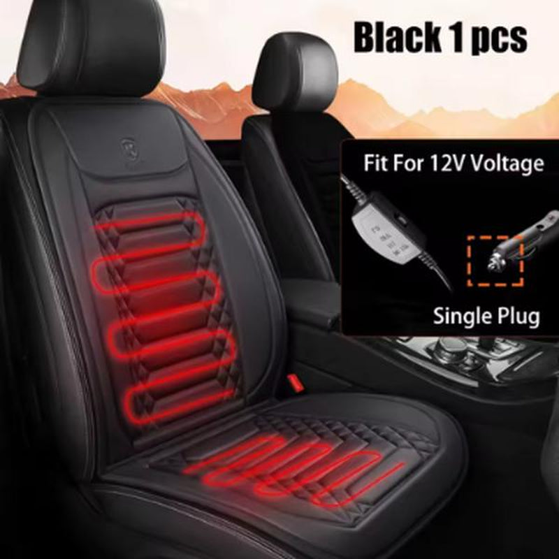 Winter Heated Car Seat Cover 12V Heating Warmer Car Seat Cushion Auto Universal Car Seat Protector Cloak Cover Pads Set